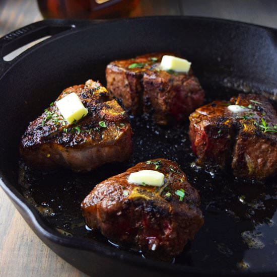Lamb Loin Chops in Cognac Butter - Recipe photo by Kitchen Swagger