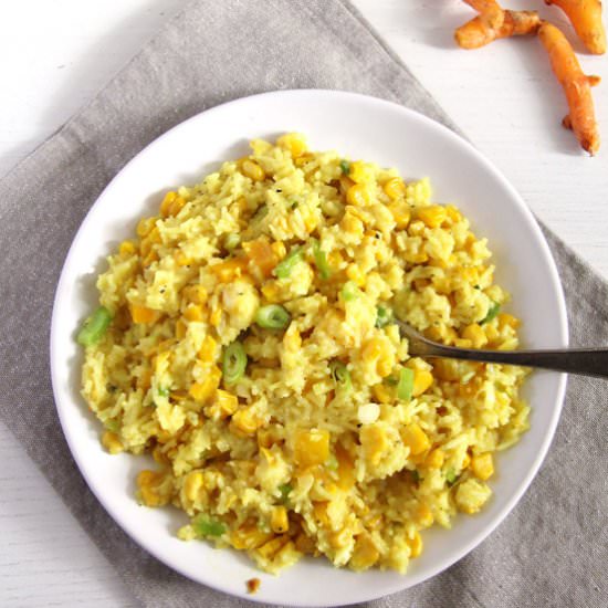 Cheesy Turmeric Rice - Recipe photo by adinutza