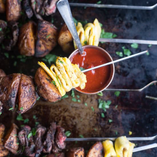 Red Eye Breakfast Skewers - Recipe photo by The Urban Poser