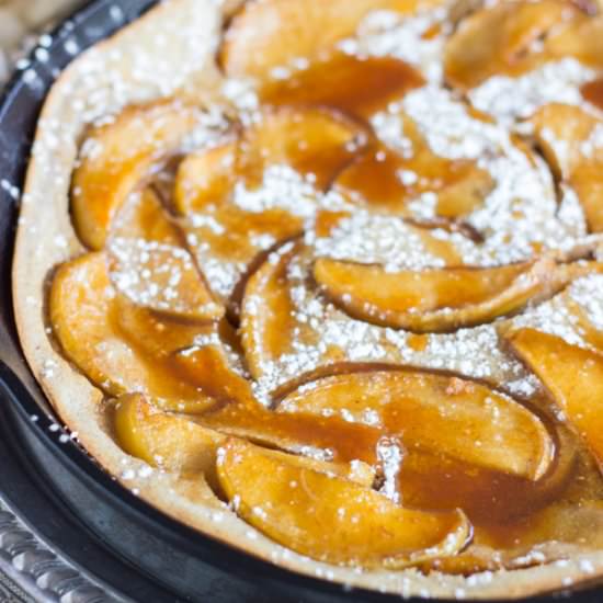 Caramel Apple Dutch Baby - Recipe photo by thegoldlininggirl
