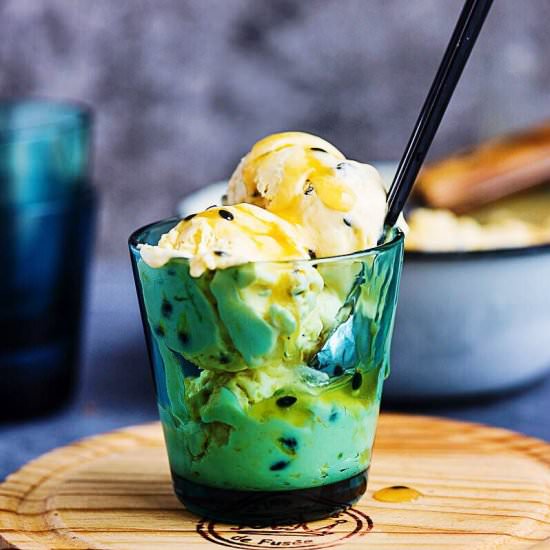 Passion Fruit Lime Ice Cream - Recipe photo by heinstirred
