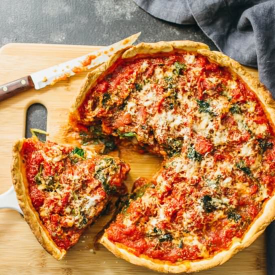 Chicago Deep Dish Pizza - Recipe photo by savorytooth
