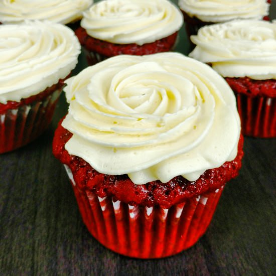 Eggless Red Velvet Cupcakes - Recipe photo by Flours n frostings