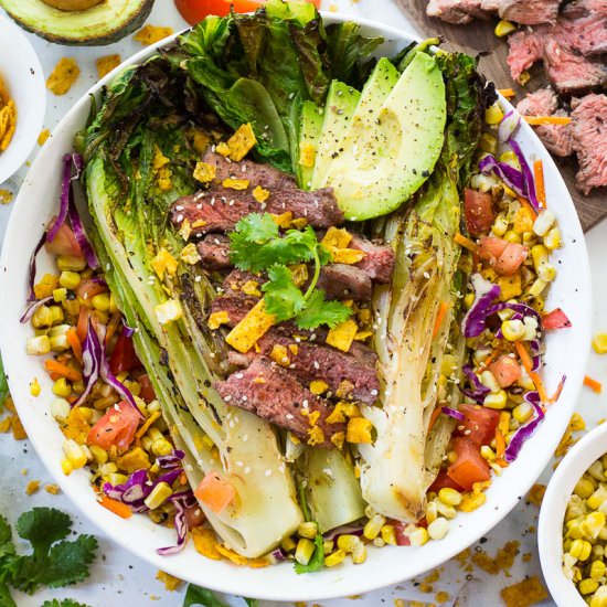 Southwest Steak and Grilled Romaine - Recipe photo by thegirlonbloor
