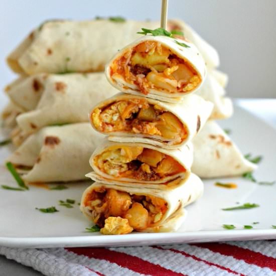 Mini Breakfast Burritos - Recipe photo by loveandfoodforeva