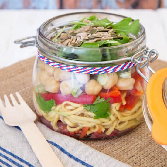 Noodle Salad in a Jar - Recipe photo by Fuss Free Flavours