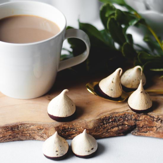 Mocha Meringue Kisses - Recipe photo by JuniperCakery