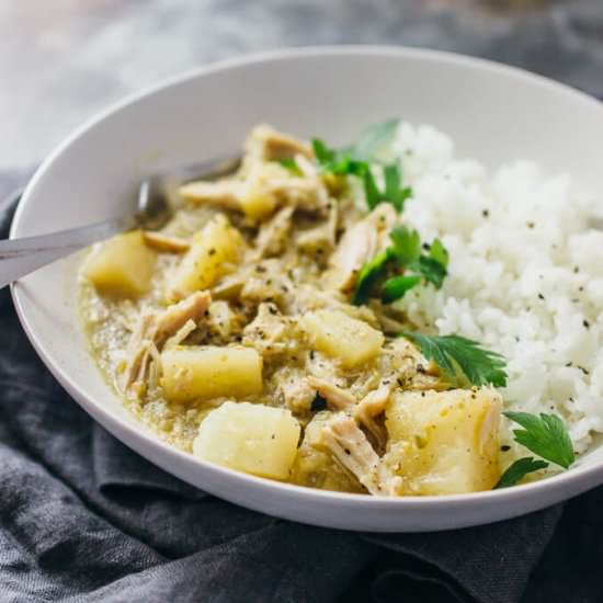 Chile Verde with Shredded Pork - Recipe photo by savorytooth