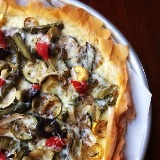 Veggie and Ricotta Phyllo Pizza - Recipe photo by Easyhealth Living
