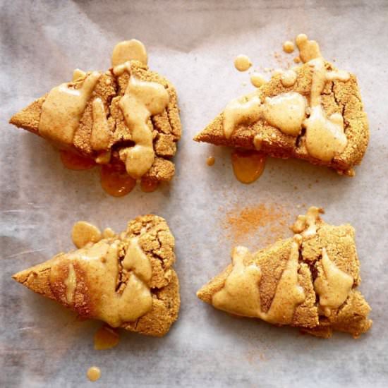 Paleo Pumpkin Scones (GF) - Recipe photo by perchancetocook.com