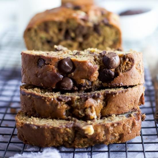 Chocolate Chip Zucchini Bread - Recipe photo by joyfulhealthyeats