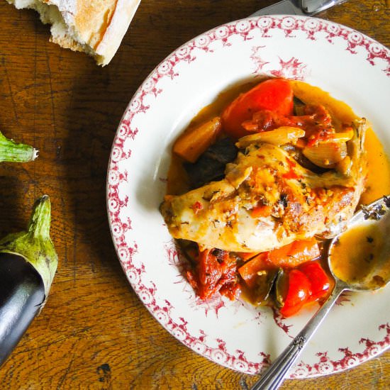 ratatouille rabbit - Recipe photo by sabine@mamangerie