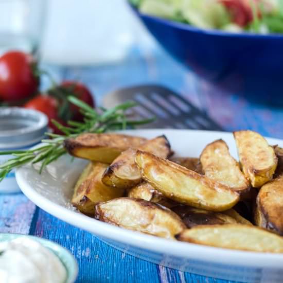 crispy potato-wegdes - Recipe photo by einepriselecker