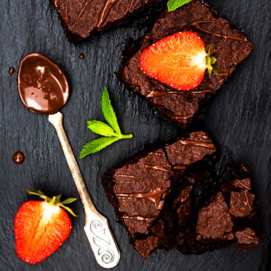 One Bowl Vegan Chocolate Brownies - Recipe photo by VeganKitchn