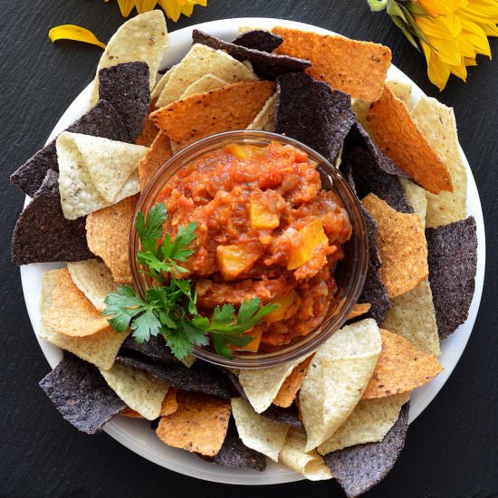 Chunky Chipotle Pumpkin Salsa - Recipe photo by TheVegLife