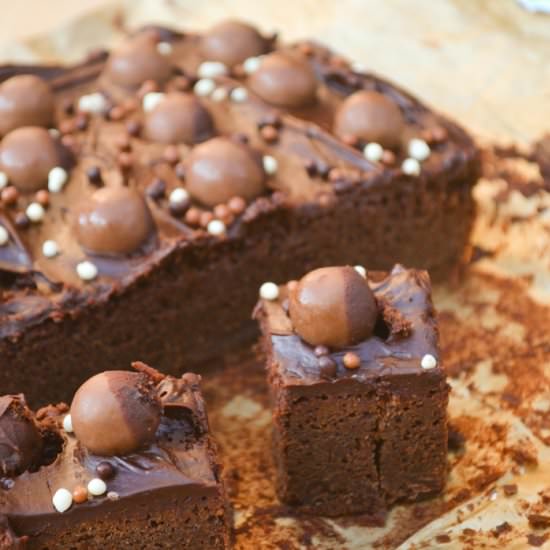 Malteser Fudge Brownies - Recipe photo by Jacqueline - Tinned Tomatoes