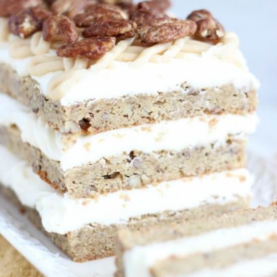 Maple Pecan Blondie Torte - Recipe photo by thegoldlininggirl