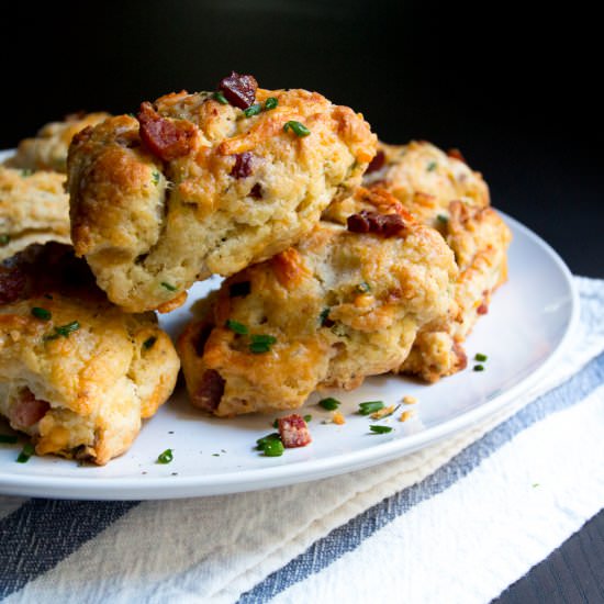 Smoked Cheddar Pancetta Scones - Recipe photo by beckysuebakes
