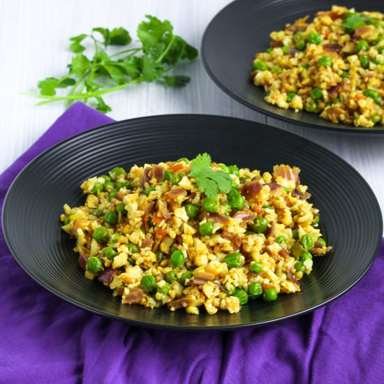 Cauliflower Bhurji With Matar - Recipe photo by KarthisKitchenStudio