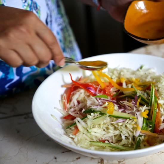 Creole Papaya Salad - Recipe photo by thepeppercook