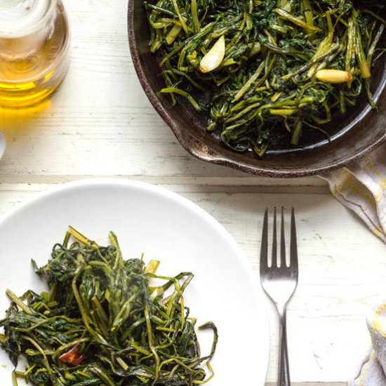 Chicory Sauteed Roman Style - Recipe photo by sugarlovespices