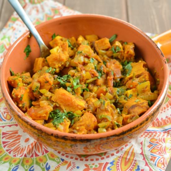 Spicy Bombay Butternut Squash - Recipe photo by slimmingeats