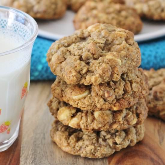 Chai Oatmeal Chocolate Chip Cookies - Recipe photo by Thoroughly Nourished Life
