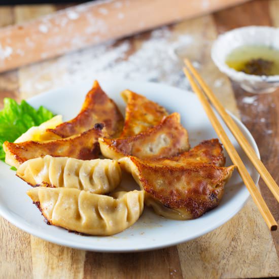 Shiso Pork Gyoza Dumpling - Recipe photo by ricewitheverything