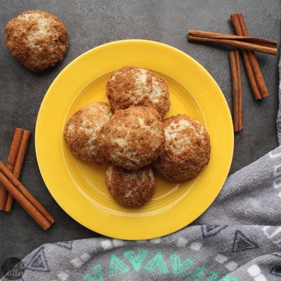Churro Doughnut Holes - Recipe photo by glueandglitter