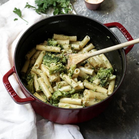 Skinny Alfredo Ziti with Broccoli - Recipe photo by ambitiouskitchen