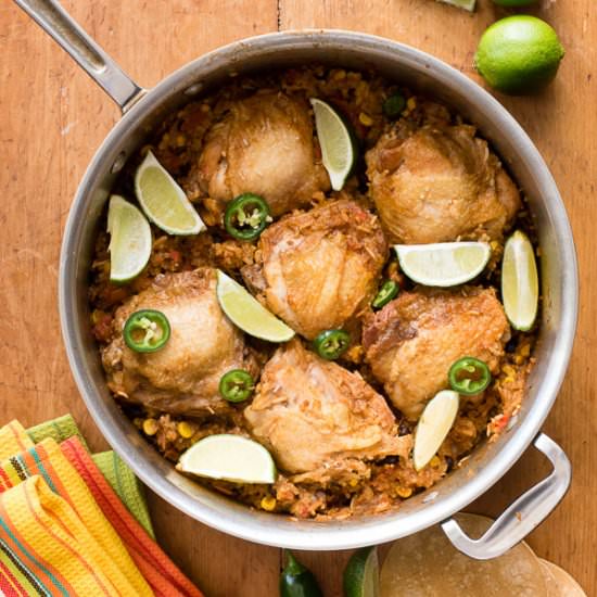 Mexican Chicken and Rice Skillet - Recipe photo by boulderlocavore