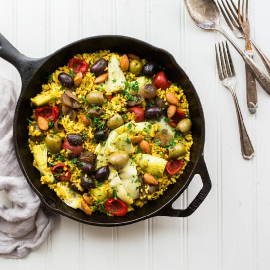 Easy Vegan Paella - Recipe photo by YuriElkaim1