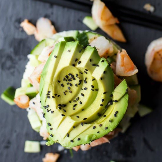 Stacked California Sushi Rolls - Recipe photo by joyfulhealthyeats