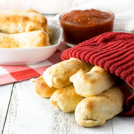 Easy Cheese-Stuffed Breadsticks - Recipe photo by Fox Valley Foodie