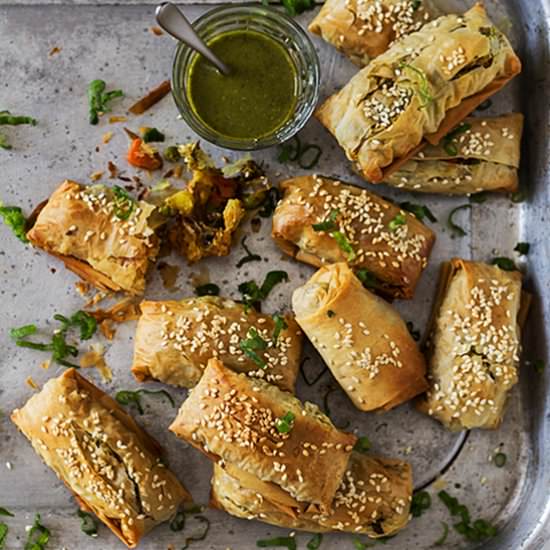 Vegetable Phyllo Puffs - Recipe photo by abitwholesomely