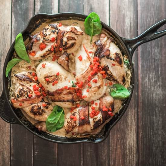 Spinach Bacon Chicken Skillet - Recipe photo by MBrosius96046