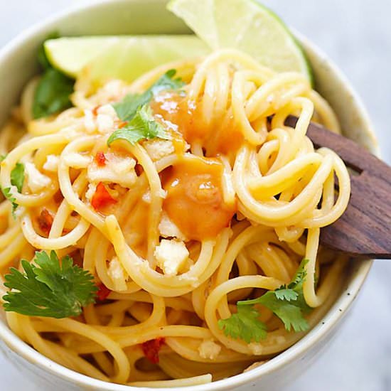Thai Sweet Chili Peanut Noodles - Recipe photo by rasamalaysia