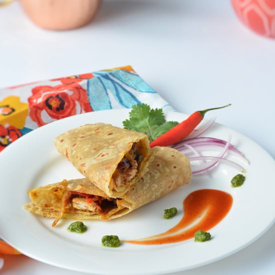 Chicken Kathi Roll (Chicken Frankie) - Recipe photo by The Mint Thief