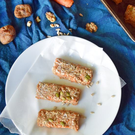 No Bake Carrot Fig Cake Energy Bars - Recipe photo by naturalfitdiet