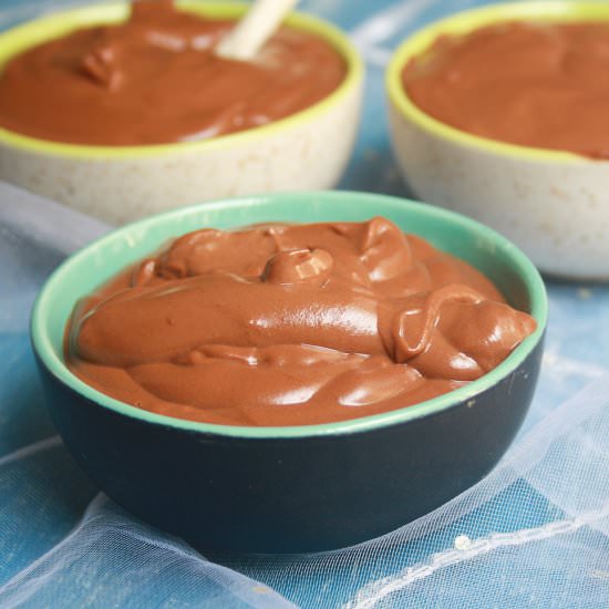 Eggless Chocolate Pudding - Recipe photo by The Desserted Girl