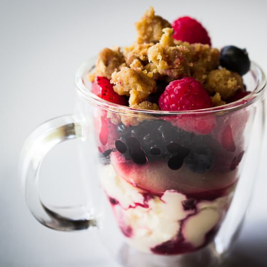 Mixed Berries Mug Crumble - Recipe photo by Gday Souffle