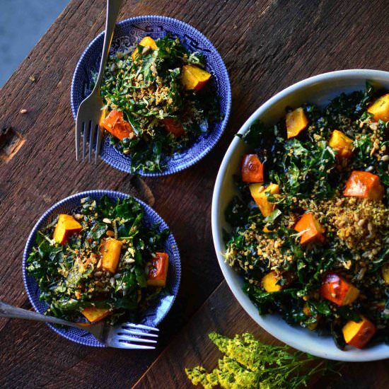 maple squash & quiona pangrattato - Recipe photo by drumbeets