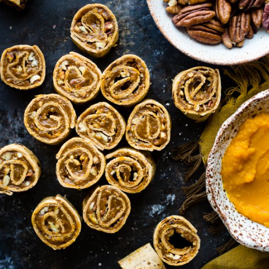 6 Ingredient Pumpkin Pie Pinwheels - Recipe photo by foodfaithfitness