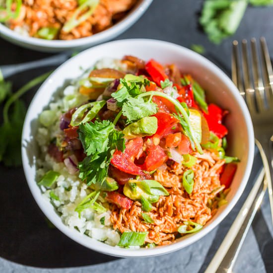 Chipotle Chicken Taco Bowls - Recipe photo by Get Inspired Everyday