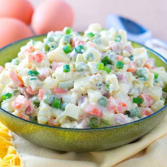Russian Salad Olivier - Recipe photo by Delicious Meets Healthy
