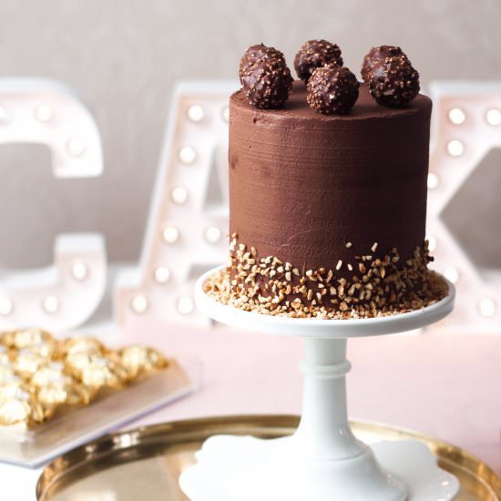 Ferrero Rocher Cake - Recipe photo by JuniperCakery