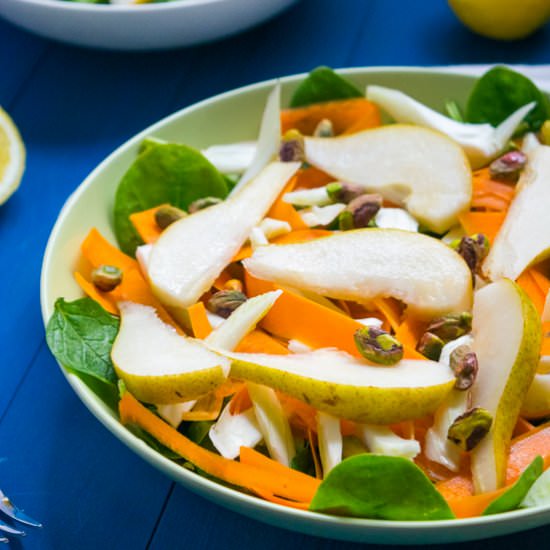 Paleo Raw Autumn Pear Salad - Recipe photo by WhittyPaleo