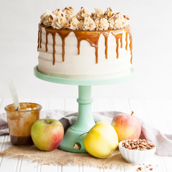 Apple Toffee Crunch Cake - Recipe photo by thecakeblog