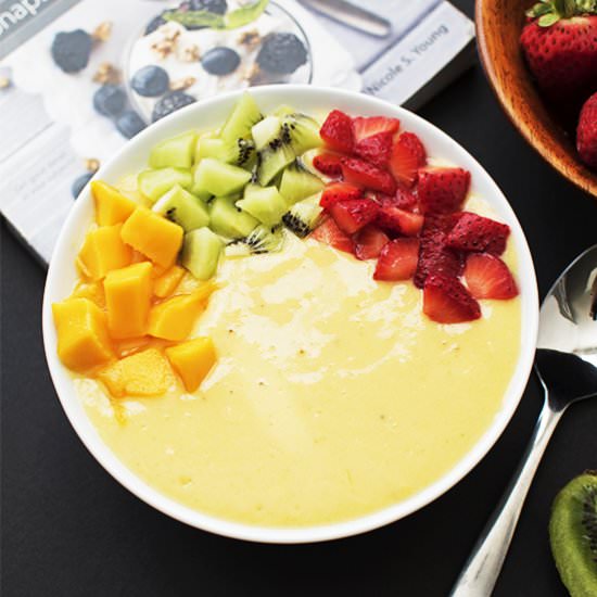 Mango Pineapple Smoothie Bowl - Recipe photo by pepperdelight