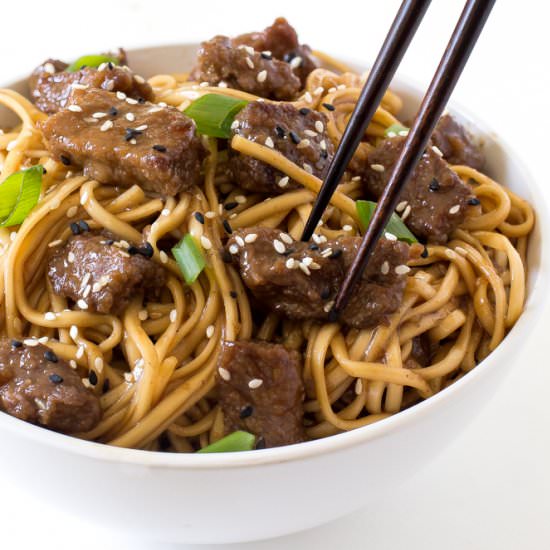 Beef Teriyaki Noodles - Recipe photo by ChefSavvy